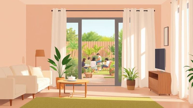 Un hogar sereno inspira comunidad y optimismo