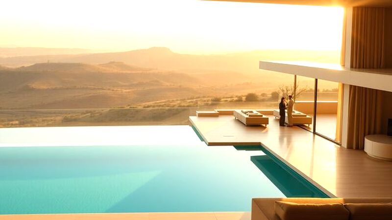 Un complejo residencial elegante refleja serenidad