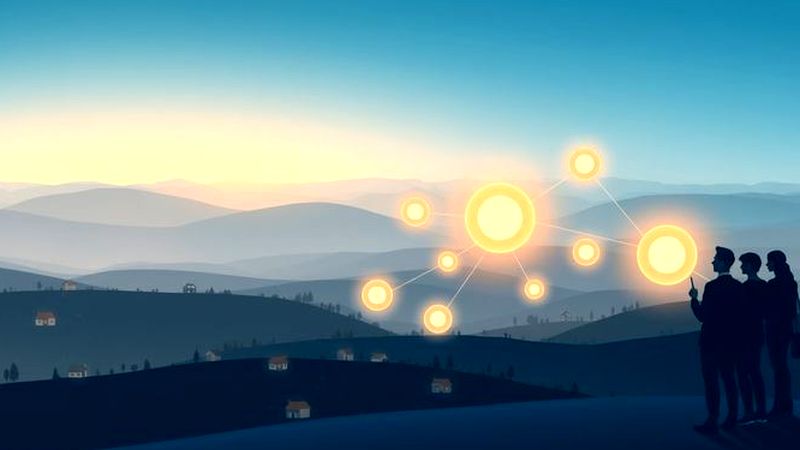 Un diagrama financiero tranquilo y armonioso emerge