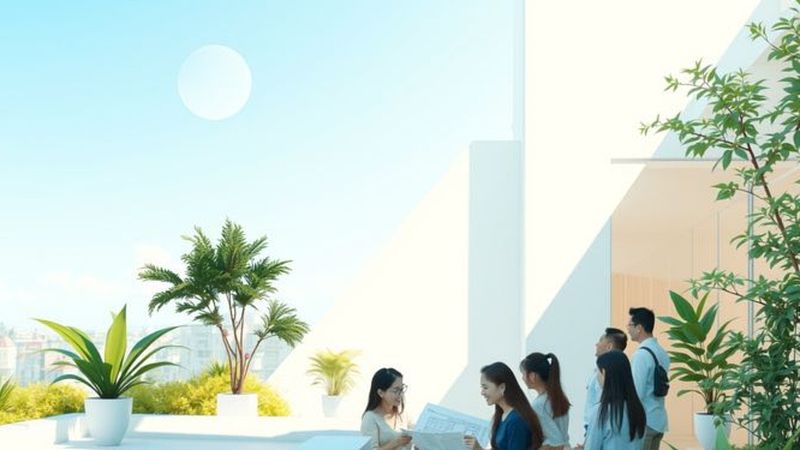Un jardín solar crea armonía urbana
