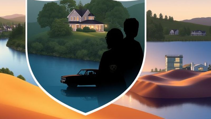 Una familia disfruta estabilidad en un paisaje sereno