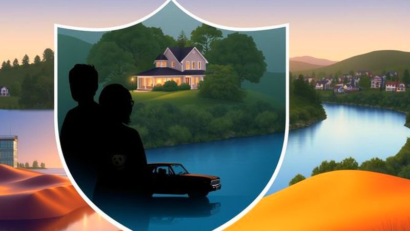 Una familia disfruta estabilidad en un paisaje sereno