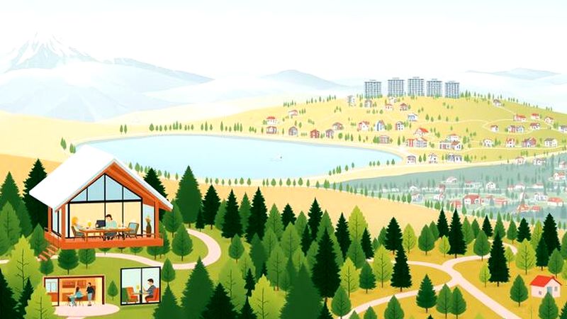 Una ciudad serena y pacífica emerge