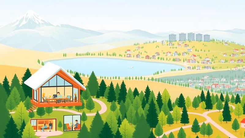 Una ciudad serena y pacífica emerge