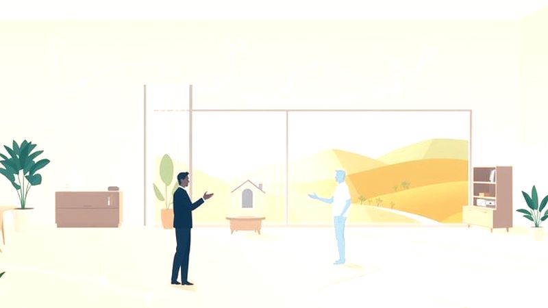 Ilustración profesional representa conexión y prosperidad