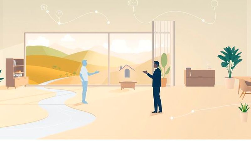 Ilustración profesional representa conexión y prosperidad