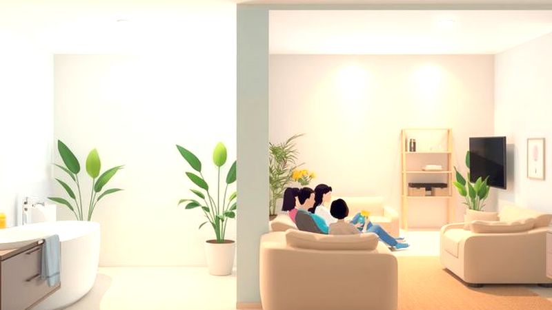 Un hogar sereno y acogedor en luz