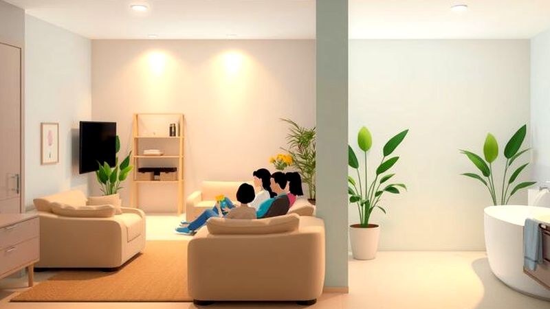Un hogar sereno y acogedor en luz