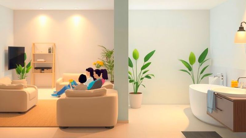 Un hogar sereno y acogedor en luz