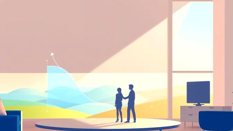 Ilustración profesional de flujo financiero sereno