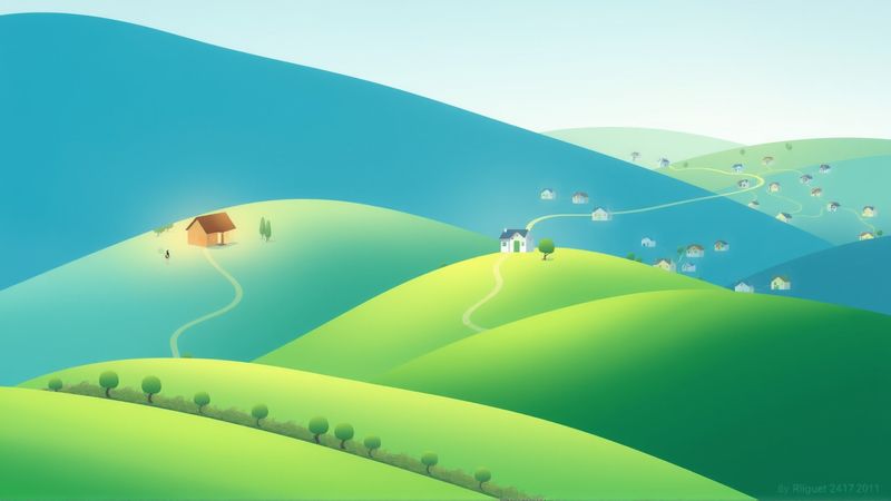 Un paisaje tranquilo inspira confianza y exploración
