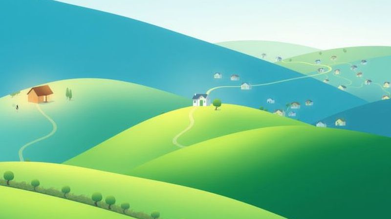 Un paisaje tranquilo inspira confianza y exploración